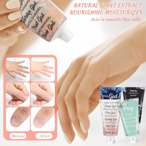 24 Pack Christian Hand Cream Gift Set with Bible Verses - Travel Size Moisturizer