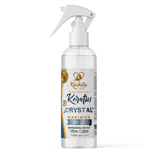 NEW Keratin Crystal Maximun Kachita Spell 20 min Express HairTreatment 16 floz long Lasting Blowout Professional Results Straightening and Smoothing Queratina Keratina (16 oz)