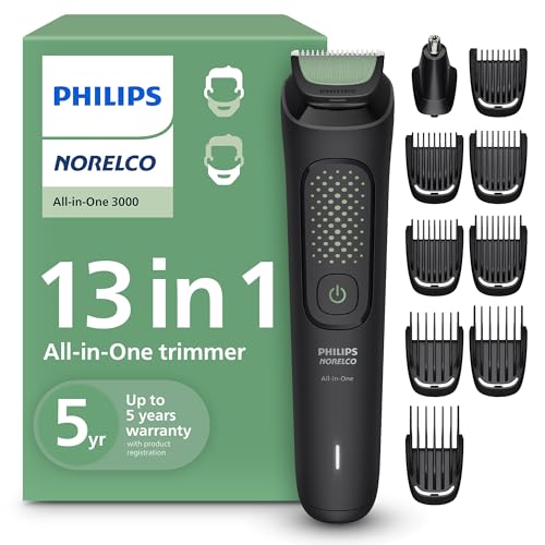 Norelco All-in-One 3000 Trimmer Black / MG3919/50 - 13 Pieces, Comfort Blades & 9 Settings