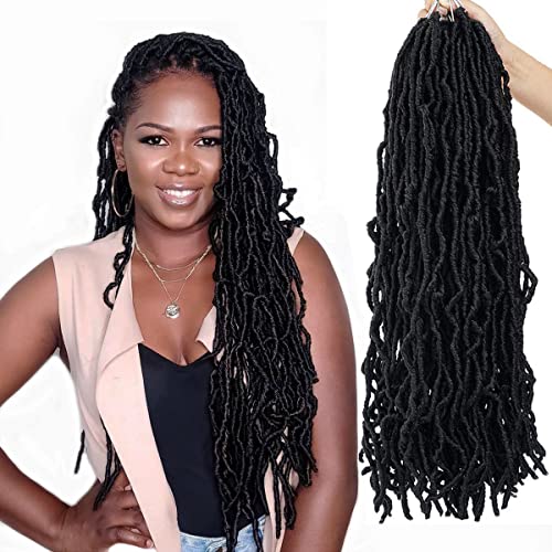 24 Inch 7 Packs Soft Locs Crochet Hair New Faux Pre-looped Goddess