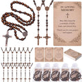 100 Sets Funeral Favor with Rosary Beads & Memorial Cards - Sympathy Gift