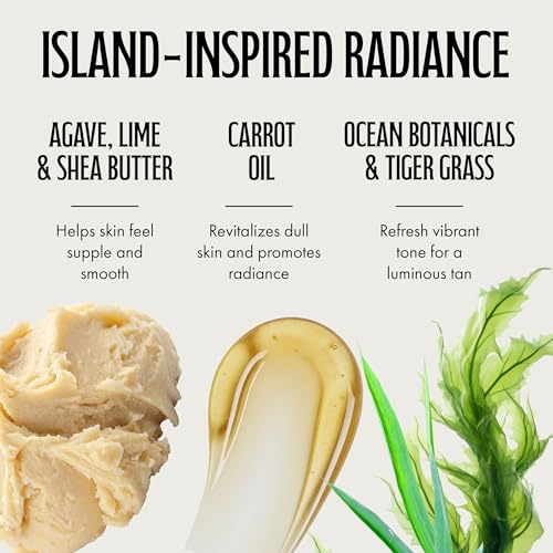Brown Sugar Maui Mojito After Dark Tan Extender & Tattoo Enhancer, Agave Lime Shea Butter with Tigergrass & Ocean Botanicals, 18 Fl Oz