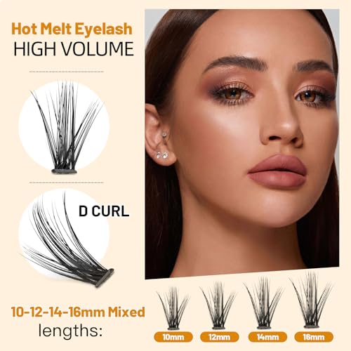 ¡æVAYATOR False Eyelashes Kit 7D/10D/20D/30D/40D/50D 200pcs D Curl 10-18mm Mixed Mink Eyelashes Extension Natural Faux Eyelashes Individual Lashes Makeup Tools (30D-14mm-16mm Mixed)
