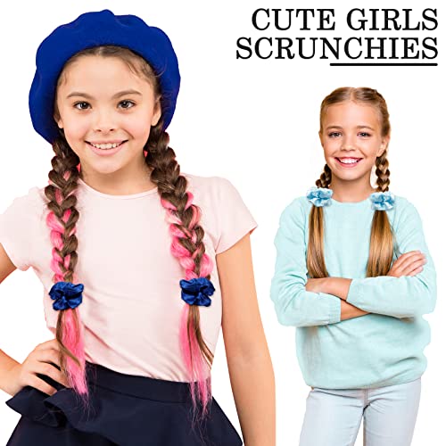 ADRIONE Satin Scrunchies Pack of 60 - 180 Count Silk Hair Ties for Women & Girls, No Slip, Curly & Thick Hair Friendly