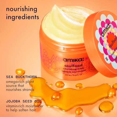 Amika Soulfood Nourishing Hair Mask - Deep Hydrating Treatment 3.3 Fl Oz