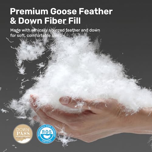 Queen Size Goose Feather Down Fiber Comforter - Green, Pinch Pleat Design