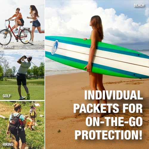CoreTex Sun X 30+ SPF Travel Size Sunscreen Pack of 50 - Broad Spectrum Water-Resistant & No White Cast