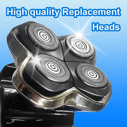 Shaver Replacement Blades compatible Skull Shaver for Pitbull Gold PRO/Pitbull Platinum Pro Shaver Heads (4 pcs)