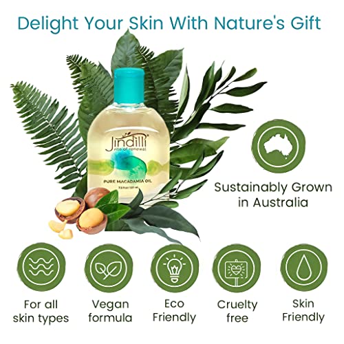 Pure Macadamia Oil | Cold-Pressed, Filtered, All-Natural, Vegan, Non-GMO, Hexane-Free, Cruelty-Free - Multipurpose Moisturizer (7.5 oz)