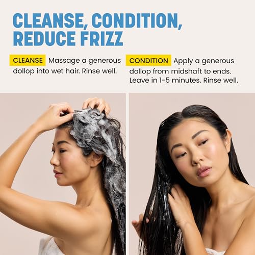 Liquid Glass Smoothing Shampoo with Vegan Keratin - 8.5 Fl Oz - All Hair Types, Frizz Control, Shine, Lightweight, Cruelty-Free