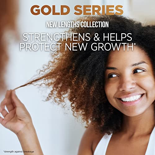Pantene Gold Series New Lengths Root Stimulating Shampoo with Apricot Oil & Green Tea, for Natural, Textured, Curly, and Coily Hair, Sulfate-Free, Paraben Free, 8.5 Fl Oz (Pack of 2)