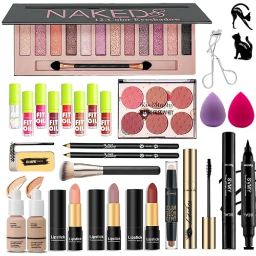 RevoNext A2-01 All-in-One 28-Piece Makeup Kit for Women & Teens