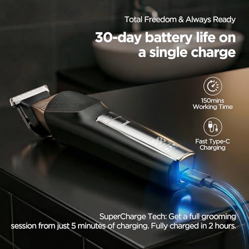 Yineel HC600 Beard Trimmer for Men, All-in-One Cordless Grooming Kit, Waterproof Electric Razor & Hair Clipper for Face Mustache Body Nose Hair Trimming, Precision Blades, Gifts for Men Barber