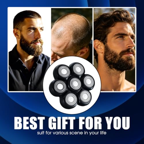 Black 2-Pack Magnetic 7-Head Replacement Razor Blades Compatible with Electric Shavers