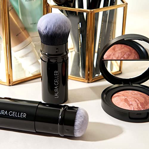LAURA GELLER NEW YORK Filter Finish Pressed Radiant Setting Powder + Airbrush Round Kabuki Makeup Brush