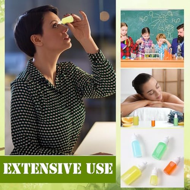 50 Pcs Plastic Dropper Bottles Squeezable Eye Liquid Dropper with Caps and Plug for Oil Eye Liquid Storage (20 ml)