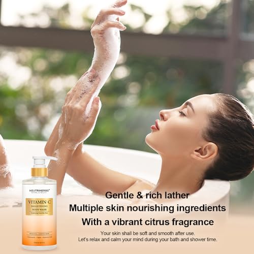 Brightening Body Wash with Vitamin C & Hyaluronic Acid – Dull Skin Relief