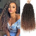 Alicoco Goddess Locs Crochet Hair 14 Inch 8 Packs - Boho Faux Locs with Curly Ends, Pre-Looped for Women