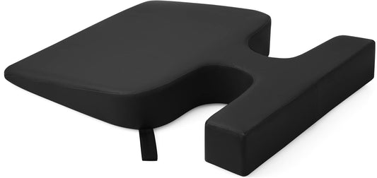 EASY SPA Massage Table Breast Pillow Upgraded for Larger Bust Sizes(AA-C+), Wedge Cushion, Comfort Bolster Wedge, Prone Pillow (Black) for Sleep or After Surgery