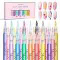 MelodySusie 24-Color Nail Art Pen Set 0.7MM Fine Tip for Detailed Nail Designs