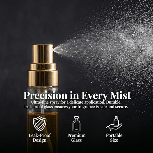 Mini Travel Perfume Bottles Set - 50 Clear Glass Refillable Spray Bottles