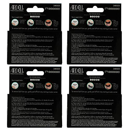 Self-Adhesive Wispies False Eyelashes 4 Pack - Natural, Reusable, No Glue Needed