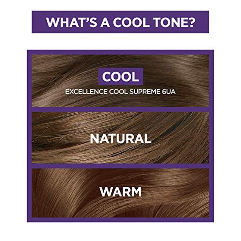 L¡¯Oreal Paris Cool Supreme Permanent Hair Color, Ash, Ultra Ash Light Brown 6UA