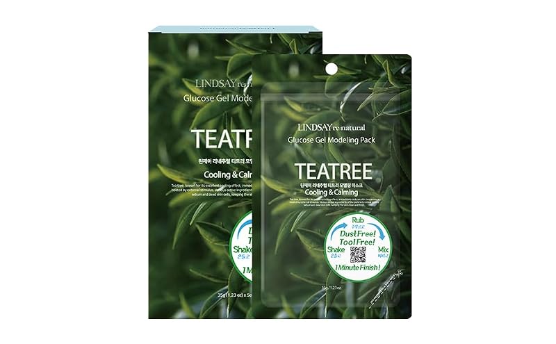 Teatree Modeling Mask Kit by Lindsay – Cooling & Soothing Korean 5x35g