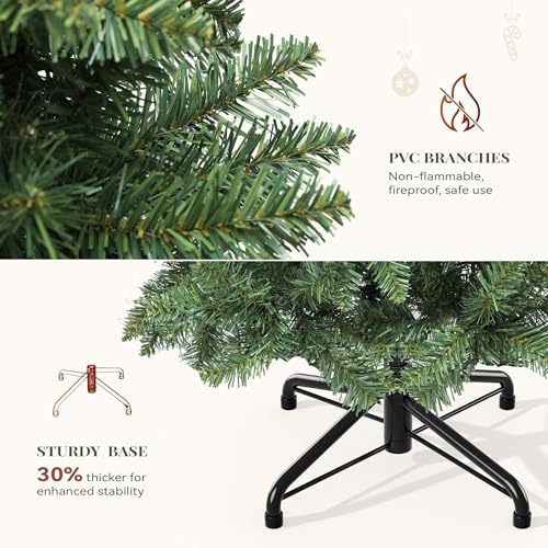 YITAHOME 6ft Green Fraser Fir Pencil Christmas Tree with Remote - Prelit Slim Holiday Tree