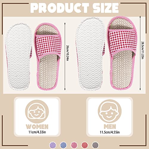 Disposable House Slippers for Guests - Washable, Medium, Colorful - 15 Pairs