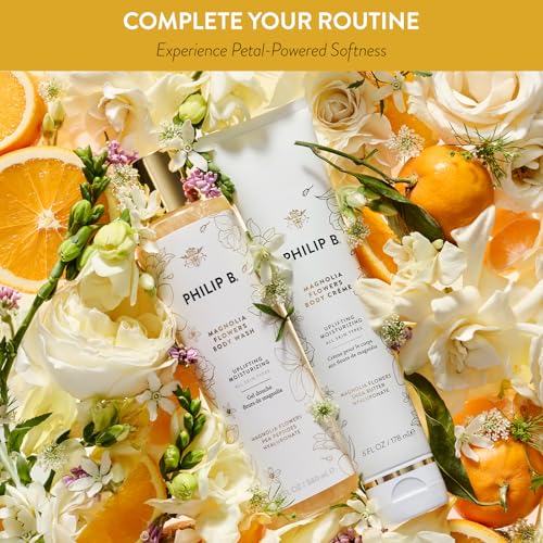 Magnolia Flowers Body Wash - Vegan, Hydrating Shower Gel with Orange Blossom - 11.5 Fl Oz
