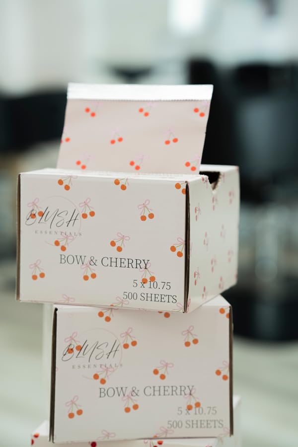 Bow&Cherry Design Hair Foils - Salon Foils for Coloring - Aluminum Foil Sheets for Hair - 5"x10.75" - 500 Sheets - Professional Hair Foils for Highlighting and Salon Use