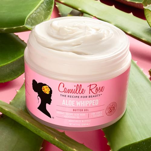 Camille Rose Aloe Whipped Butter Gel 2-Pack – 8 oz Each, Moisture-Rich Styling Leave-In