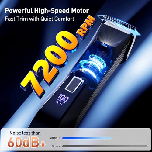 VIKICON 2-in-1 Men's Body Groomer & Shaver Waterproof Electric Razor