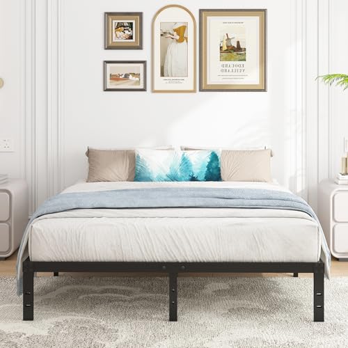 King Size Bed Frame - 10 Inch Platform Metal Bed Frame with Storage & Headboard Connection - Variation of THIS listing