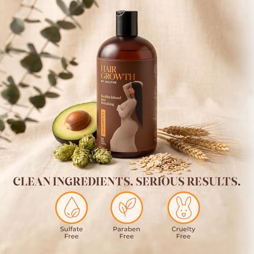 Keratin Shampoo for Women 16 oz - Sulfate Free, 2 Bottles by Hair Growth by Jailyne Ojeda