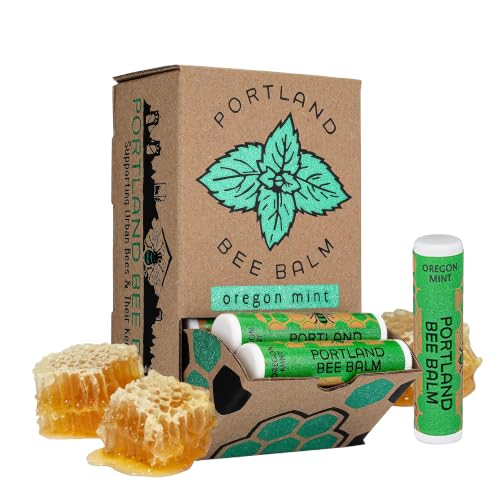 Portland Bee Balm 24 Pack All Natural Organic Lip Balm with Menthol - Handmade in Oregon