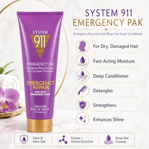 Hayashi System 911 Emergency Deep Conditioner 8.4 Fl Oz - Hair Repair & Moisturizer