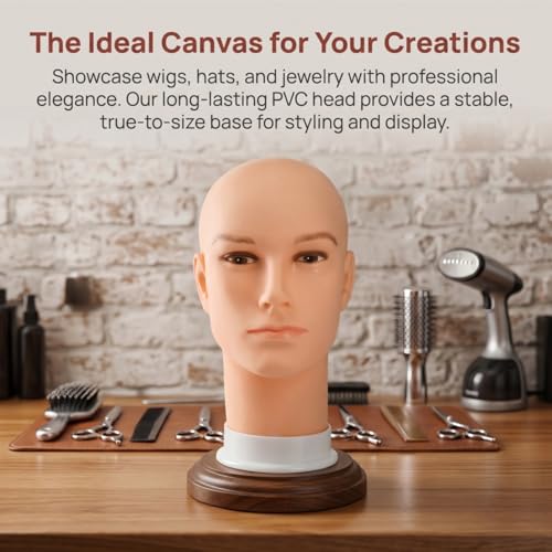 Mannequin Head for Wig Display, Glasses, Hats, Cosmetology Practice - 2 Pack
