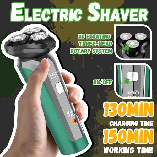 LQT Cordless Hair Clippers for Men with Precision Trimmer & Dual Foil Shaver - Green