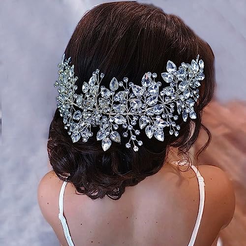 Bridal Headpiece Rhinestone Headband Wedding Tiara for Bride & Bridesmaid