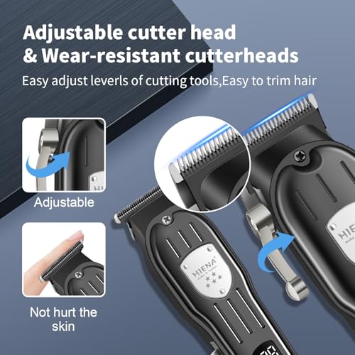Black HIENA PRO 4-in-1 Professional Hair Clippers & Trimmer Kit for Men