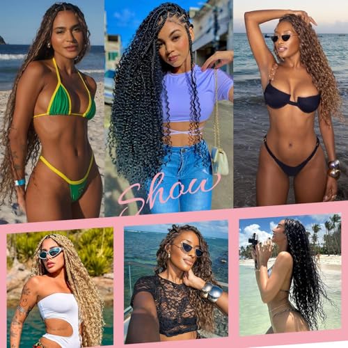 Brown Human Braiding Hair Extensions 18 Inch 3 Bundles Deep Wave Virgin Hair