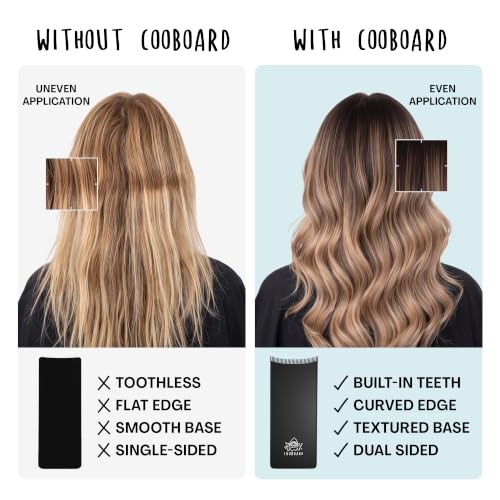 Black Cooboard Hair Highlighting Paddle with Teeth - Balayage Board
