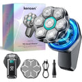 kensen 7D Head Shavers for Bald Men - Dual Speed Bald Head Shavers with LED Display, Electric Razor for Men IPX6 Waterproof Wet/Dry Shaving Head Razor Magnetic Head Balding Clippers for Men Black