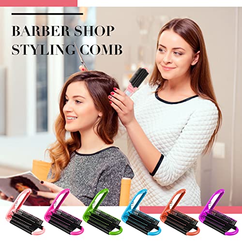 Travel Hair Brush with Mirror, Foldable Portable Hair Comb for Men Women
