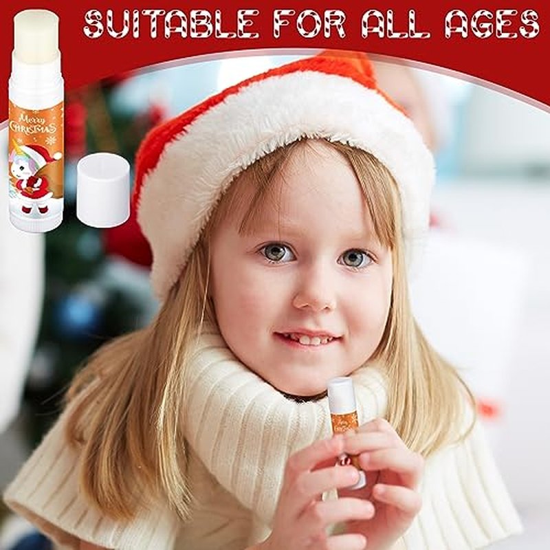 Dunzy 100 Pack Employee Appreciation Gifts Lip Balm Bulk Thank You Gifts for Women Employee Appreciation Gift for Women Men Coworkers Staff Teacher Nurse Adult Bridal Wedding Favors(Santa)