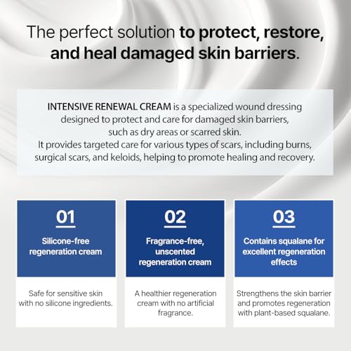 Intense Renewal Cream 3.38 fl oz /100ml Soothing Support Skin Barrier Revitalizing Korean Skincare