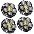 Magnetic 6-Blade Head Shaver Replacement Heads for 6D Electric Razors - Black 4PCS
