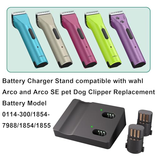 Charger Stand for Wahl Arco and Arco SE Dog Clipper Batteries - Compatible with Model 0114-300/1854-7988